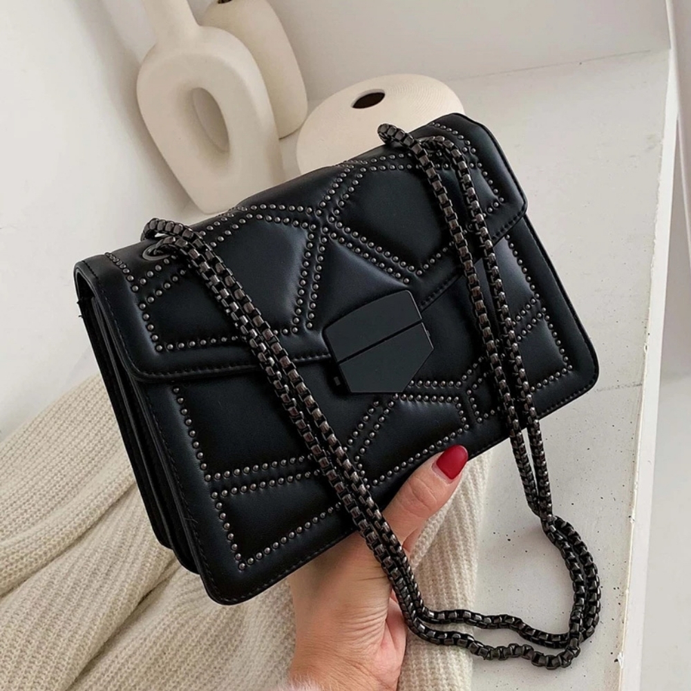 Rivet Chain Crossbody Bag